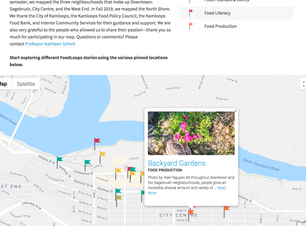 Screenshot of deep map website